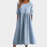 Catarina - Vestido de algodão lisonjeiro