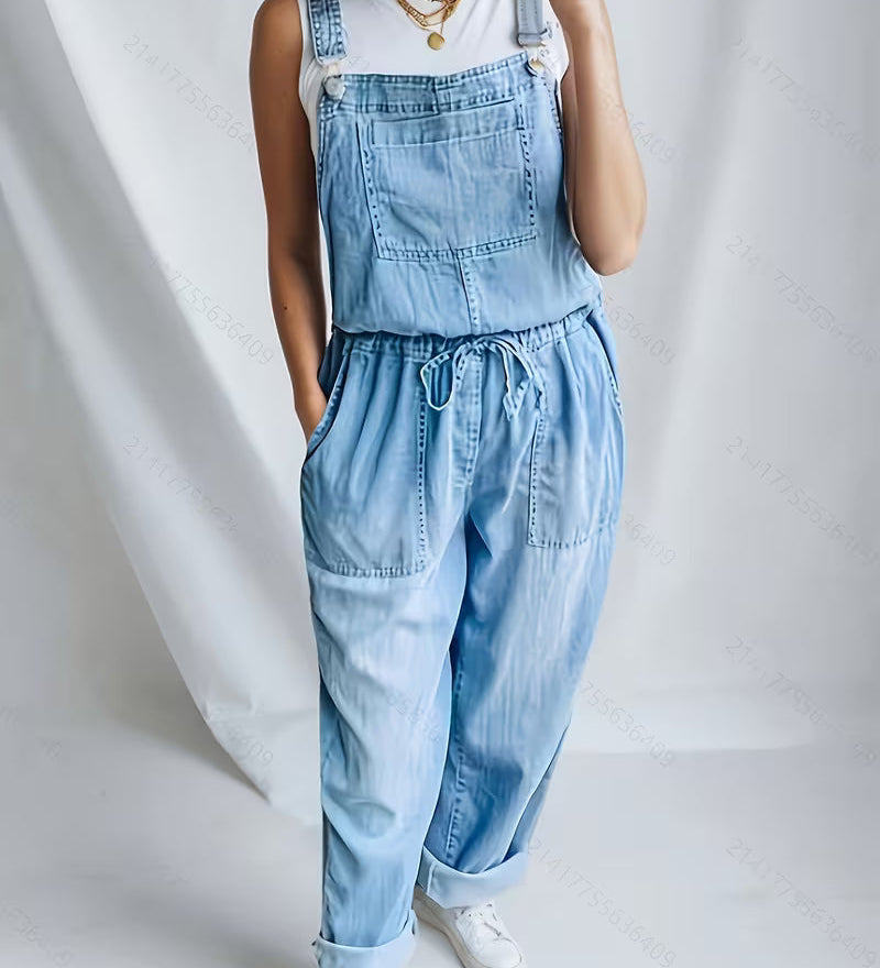 Verónica - Macacão Relaxado Denim