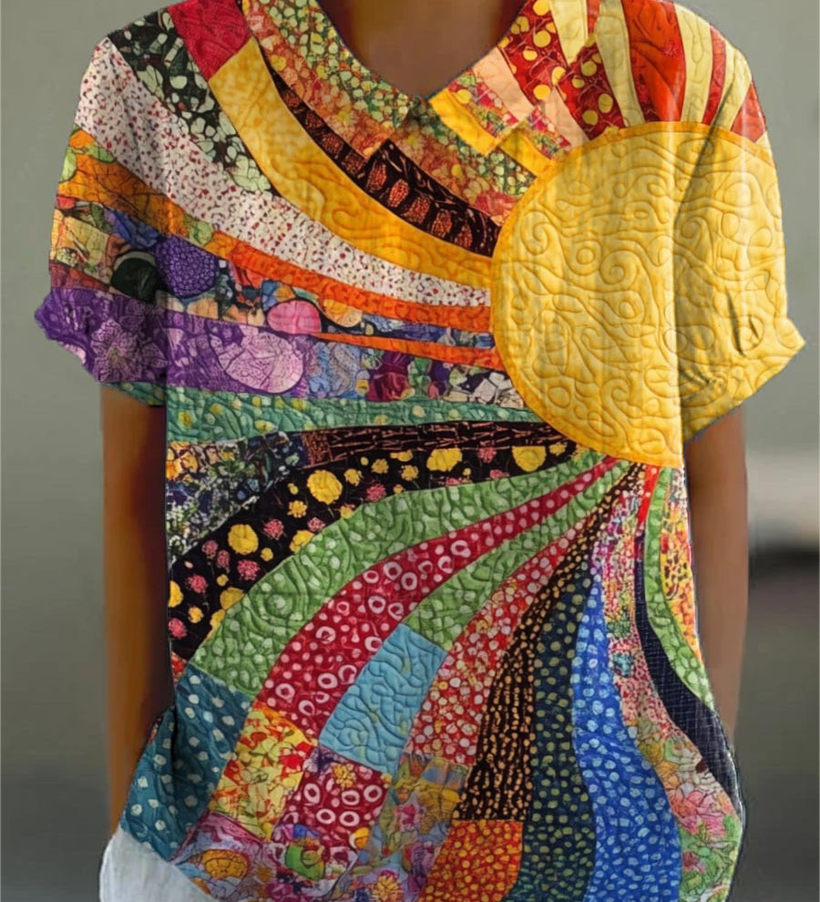 Mel - Camisa Patchwork Sunburst