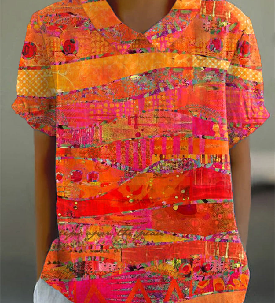 Isa - Camisa com Estampa Abstrata