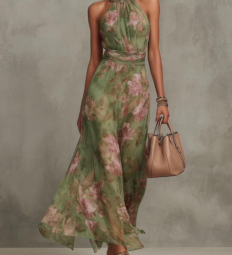 Ana - Vestido maxi plissado