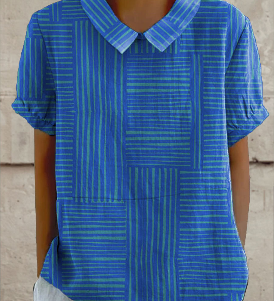Mara - Camisa Geométrica Listrada