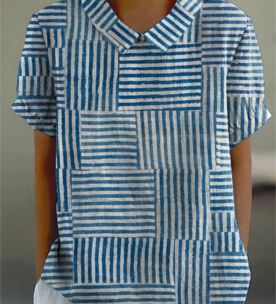 Amélia - Camisa de Padrão Listrado