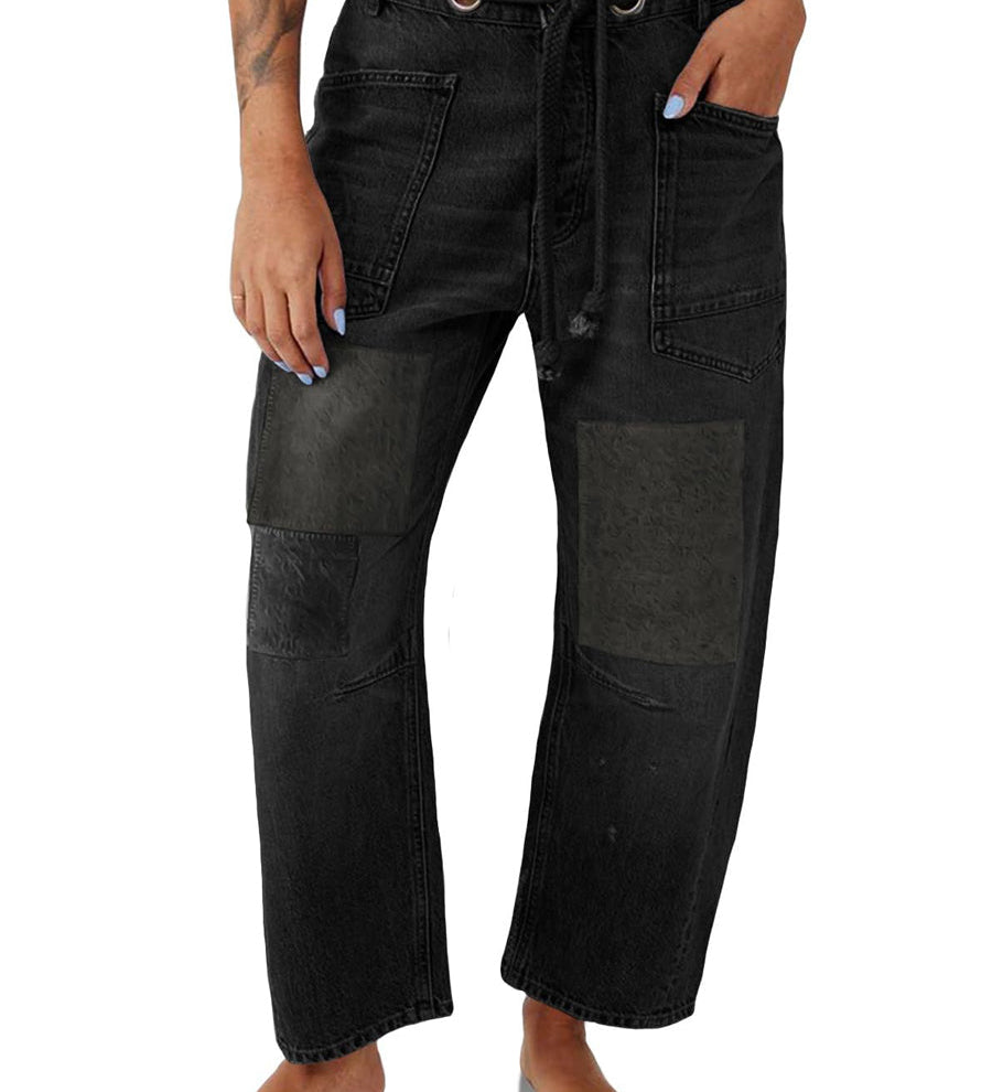 Margarida - Jeans de Corda em Patchwork